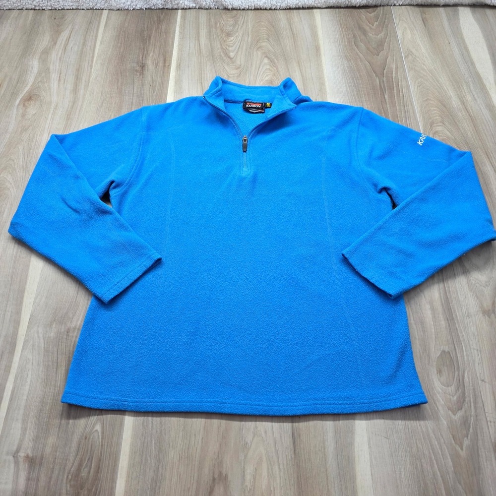 Karbon‎ Fleece Pullover 1/4 Zip Thermic 2 Ski Mid Layer Blue XL Mens Jacket Coat